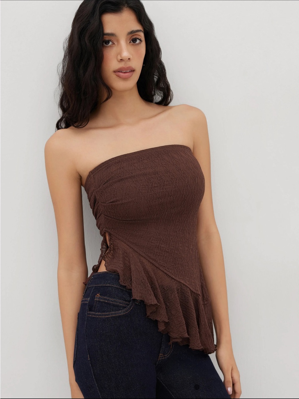 Cider Ruffle Bandeau Top - Picture 5 of 7